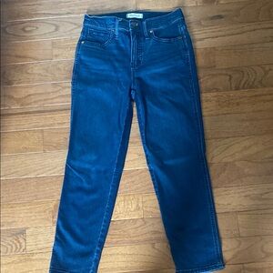 Madewell Blue Mid Rise Stovepipe straight Leg Jeans